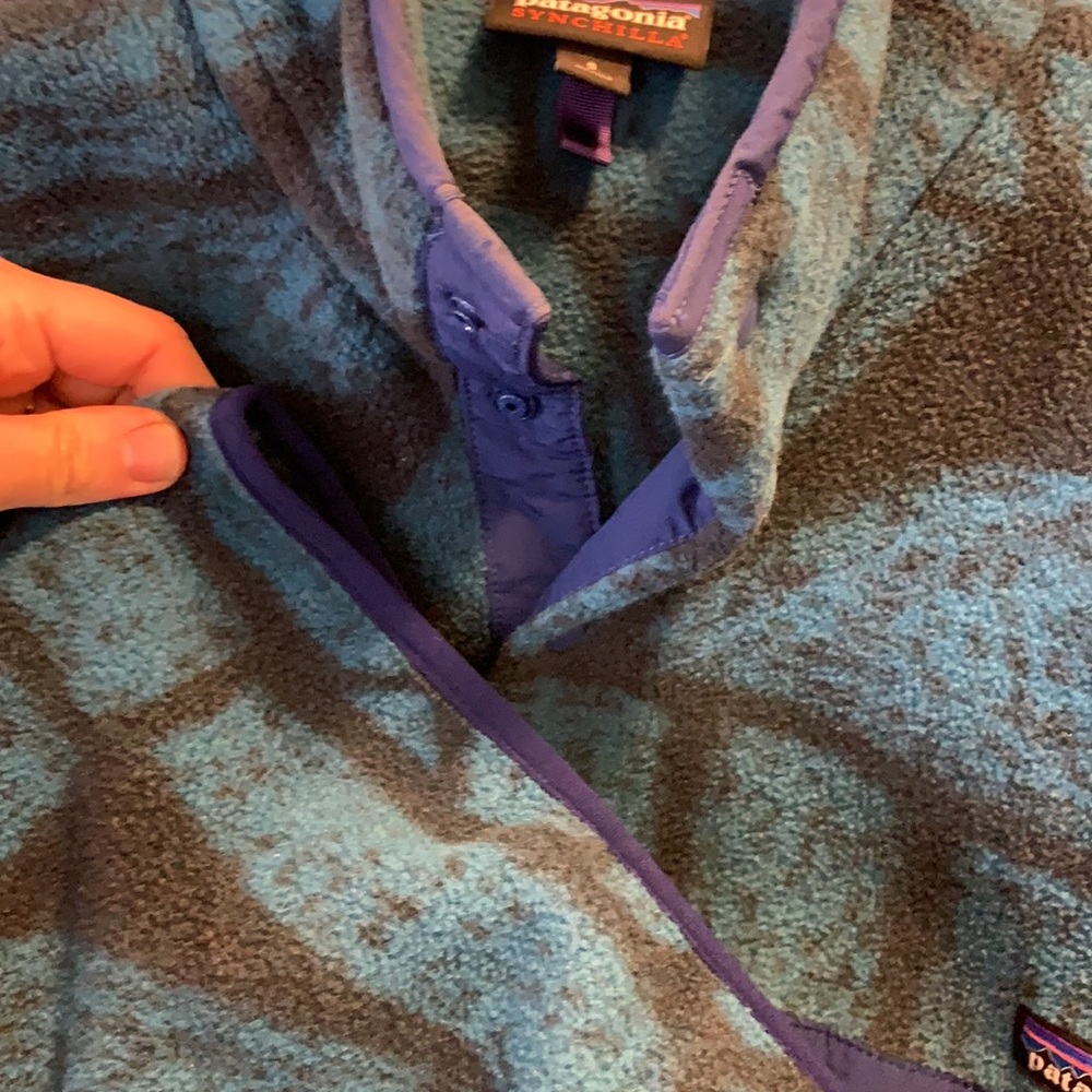 Y2K Patagonia Snap T pull over Synchilla Aztec - Picture 6 of 8